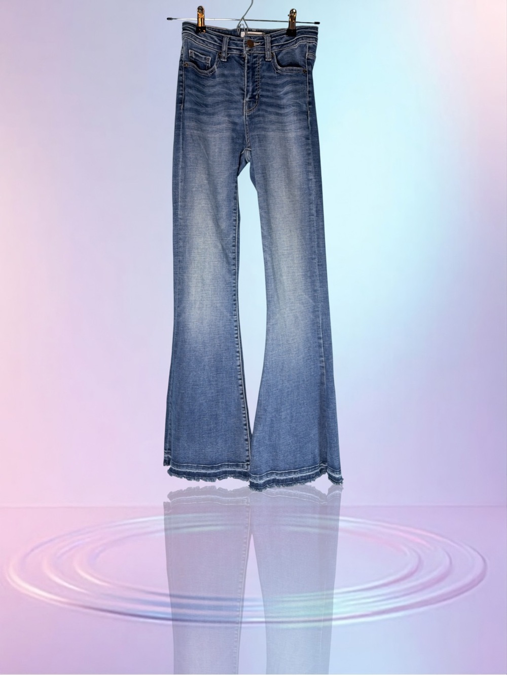 BKE Buckle Billie slim High Super Flare Jeans Women's 22x32 Blue  Denim
